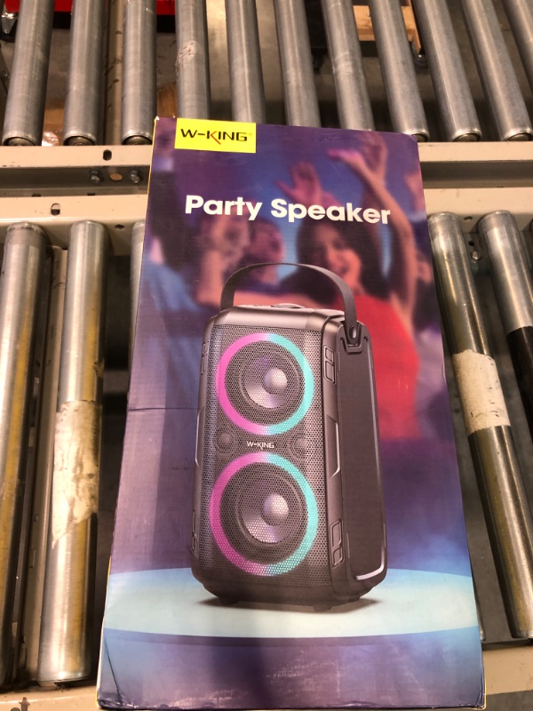 Photo 2 of Bluetooth Speaker, W-KING 80W Super Punchy Bass, Huge 105dB Sound Portable Wireless Speakers, Mixed Color LED Lights, 24H Playtime, Bluetooth 5.0, USB Playback, Loud for Party, Non-Waterproof