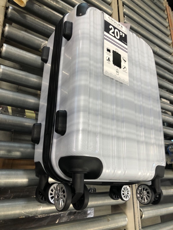 Photo 1 of Coolife Luggage - 20 Inch - White 