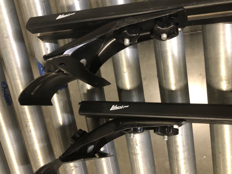 Photo 1 of Universal Roof Rack Cross Bars, 46'' (Up to 48'') Adjustable Aluminum Crossbars for Cars Without Side Rails, 150 lbs Capacity/1 Pair Black 46 In