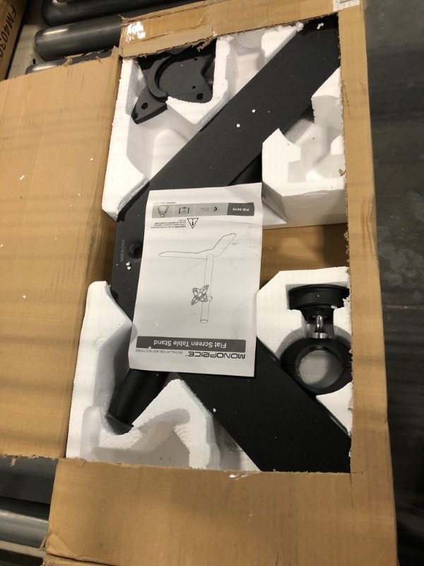 Photo 1 of Monoprice 105970 Adjustable Tilting Monitor Desk Mount Bracket Max, Black