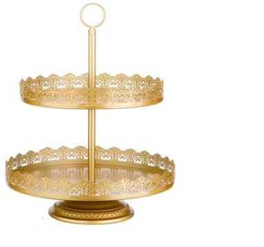 Photo 4 of 7Pcs Gold Cake Stand Set - Metal Dessert Table Display Stands - Dessert Trays - Tiered Cupcake Holder Display Plates for Tea Party Wedding Birthday Baby Shower Home Decoration (Gold) 