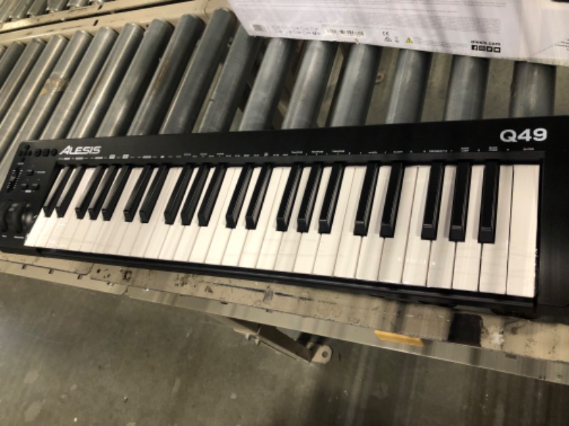 Photo 1 of Alesis Q49 MKII - 49 Key USB MIDI Keyboard Controller & M-Audio HDH40 – Over Ear Headphones with Closed Back Design, Flexible Headband and 2.7m Cable for Studio Monitoring, Black 49 keys Controller + Headphones **HEADPHONES NOT INCLUDED**