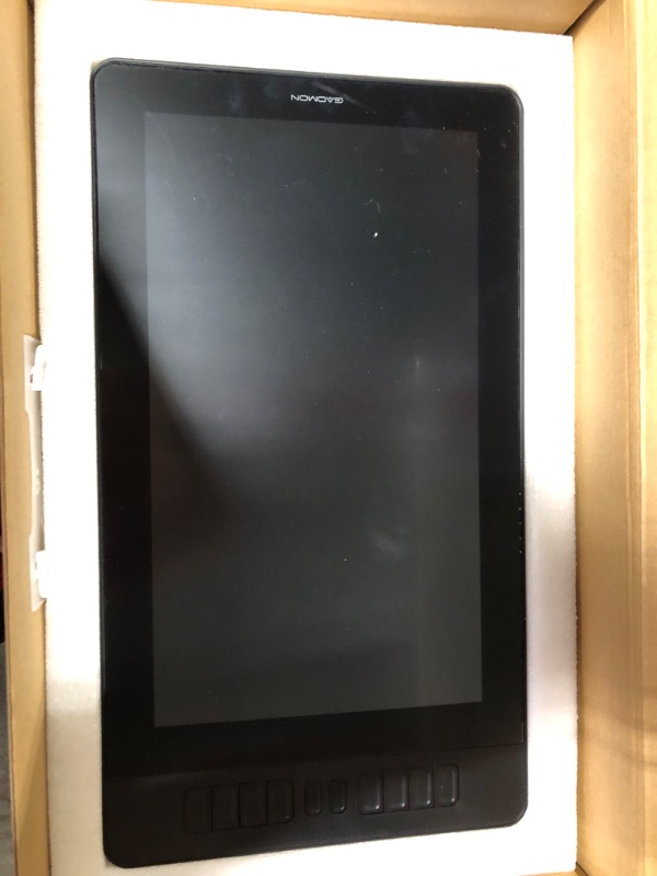 Photo 1 of GAOMON PD1561 15.6 Inches Full HD IPS Pen Display with 8192 Levels Pressure Sensitive Tilt Support Battery-Free Pen and 10 Shortcut Keys Graphics Drawing Tablet Monitor 15.6 Inch PD1561 Black **UNABLE TO TEST IN WAREHOUSE**