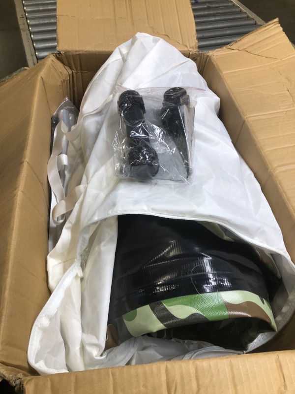 Photo 2 of QILEBA Inflatable Boat for Adults, 2 Person Inflatable Touring Kayak, 9.8FT Portable Camouflage Fishing Kayak Raft with Paddles Air Pump Carry Bag