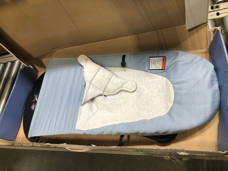 Photo 1 of BABYBJÖRN Bouncer Balance Soft, Cotton/Jersey, Blue/Gray Cotton/Jersey Blue/Gray