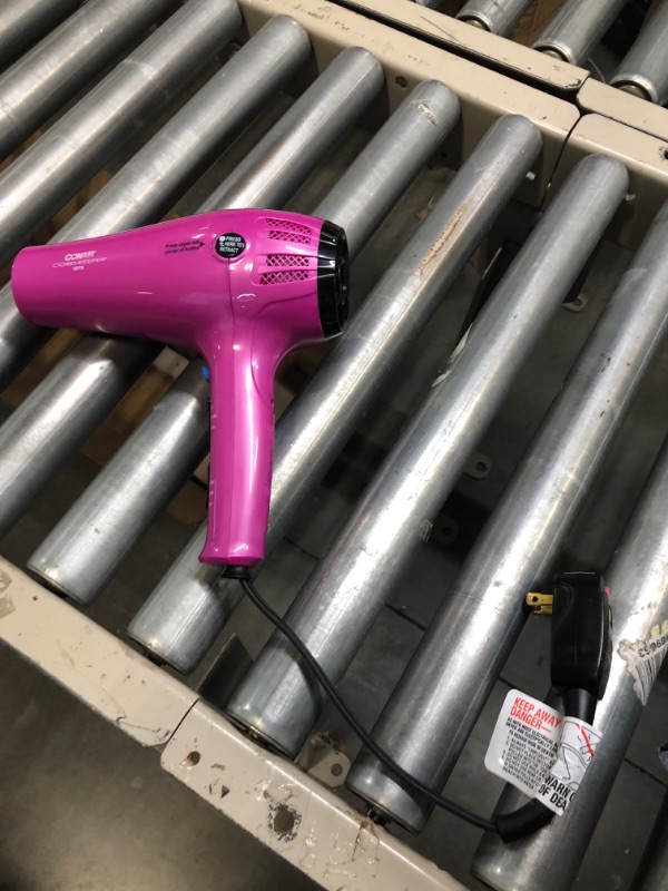 Photo 2 of Conair Hair Dryer with Retractable Cord, 1875W Cord-Keeper Blow Dryer Pink