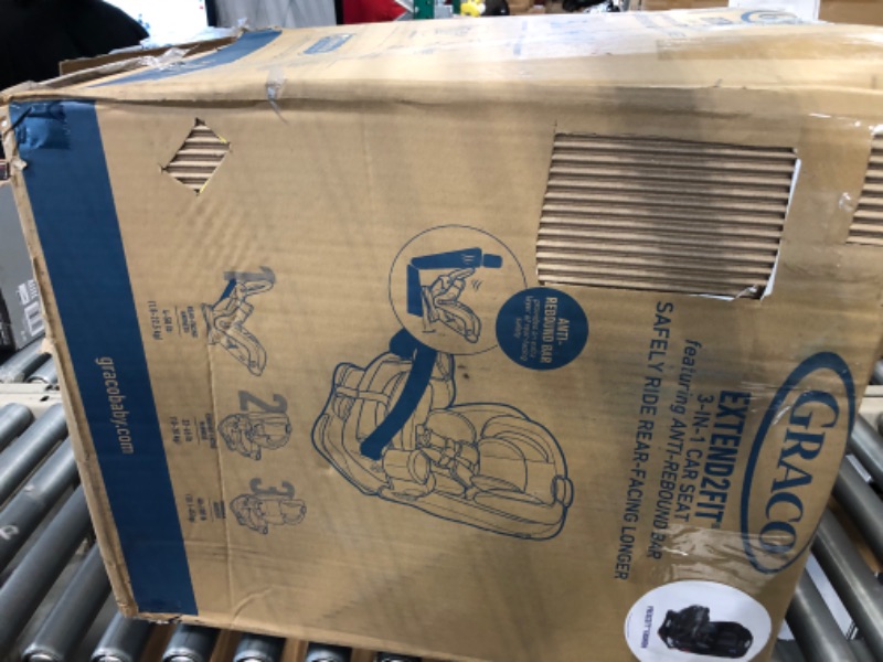 Photo 1 of Graco Extend2Fit 3 in 1 Car Seat Featuring Anti-Rebound Bar, Ride Rear Facing Longer, Up to 50 Pounds, Zane
