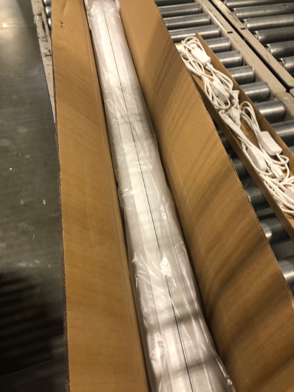 Photo 1 of (6 Pack) SUNLINKCO 4FT T5 LED Integrated Fixture, 6500K,20W,2300LM(Super Bright White) Linkable LED Shop Light,Garage Light,Ceiling and Cabinet Light,Strip Light,Corded Electric with ON/Off Switch,ETL