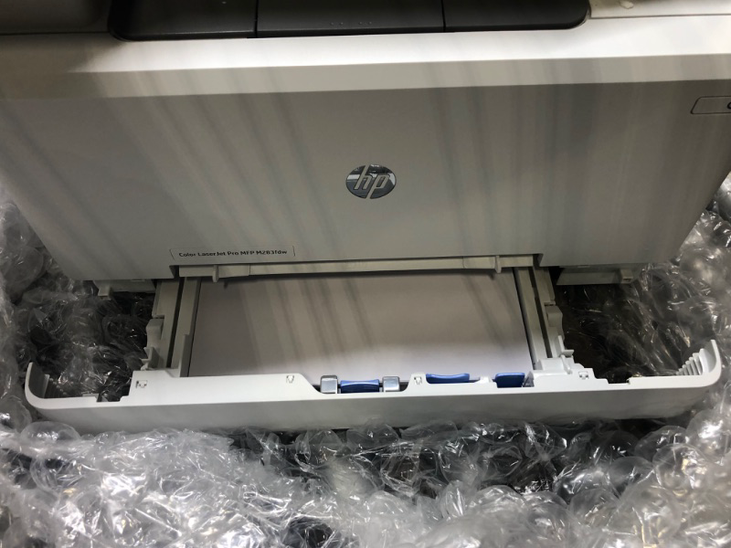 Photo 1 of HP Color LaserJet Pro M283fdw Wireless All-in-One Laser Printer, Remote Mobile Print, Scan & Copy, Duplex Printing, Works with Alexa (7KW75A), White