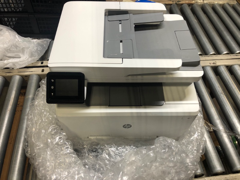 Photo 1 of HP Color LaserJet Pro M283fdw Wireless All-in-One Laser Printer, Remote Mobile Print, Scan & Copy, Duplex Printing, Works with Alexa (7KW75A), White