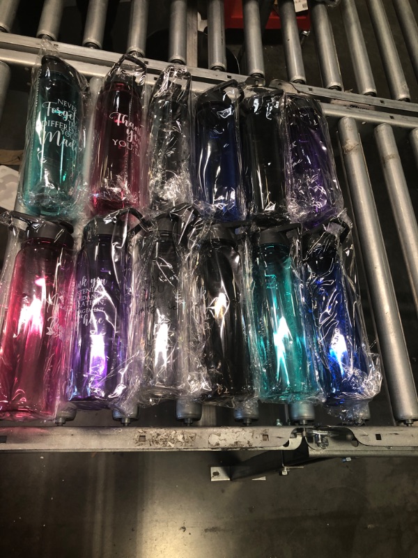 Photo 3 of Inbagi Thank You Gifts 24 oz Plastic Water Bottles Thank You Teacher Team Staff Coworker Employee Appreciation Gift Thank You for Being Awesome Sport Bottle Gift for Women Men (Colorful,12 Pcs)