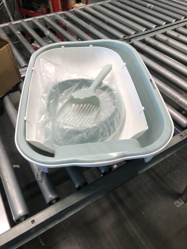 Photo 1 of Topmart Cat Litter Box with Lid,Foldable Covered Litter Box,Anti-Splashing Enclosed Litter Box for Small Cats,Hooded Litter Box with Cat Litter Scoop,Carbon Filter, Odor Control
