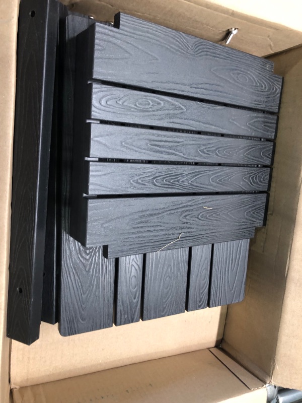 Photo 3 of 1/12 ft. x 1 ft. Quick Deck Composite Deck Tile Inside Corner Trim in Hawaiian Charcoal (2-Pieces/Box)