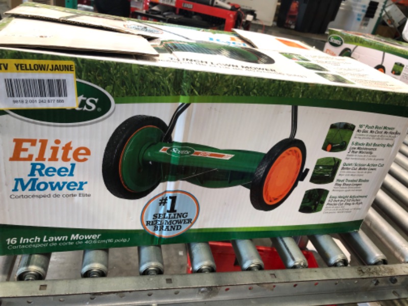 Photo 2 of ***MISSING HANDLES*** Scotts Outdoor Power Tools 415-16S 16-Inch Elite Push Reel Lawn Mower, Green Reel Only