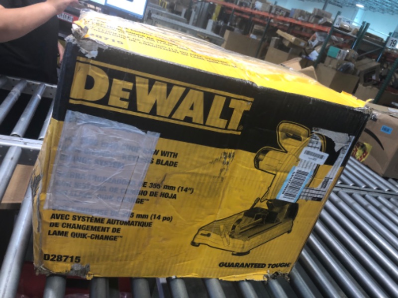 Photo 3 of DEWALT D28715 14-Inch Quick-Change Chop Saw with DEWALT DWA8011 Gen. Purpose Chop Saw Wheel 14-Inch X 7/64-Inch X 1-Inch w/ 14-Inch Saw Wheel