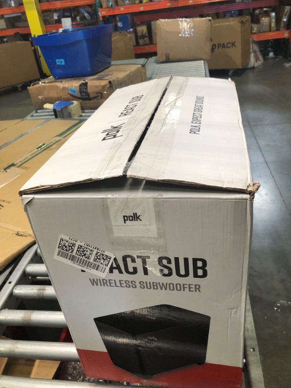 Photo 1 of Polk React 7" Wireless Subwoofer - Designed to Add Deep, Impactful Bass to Polk React Soundbar, Bass Adjust EQ, Amazon Alexa Compatible