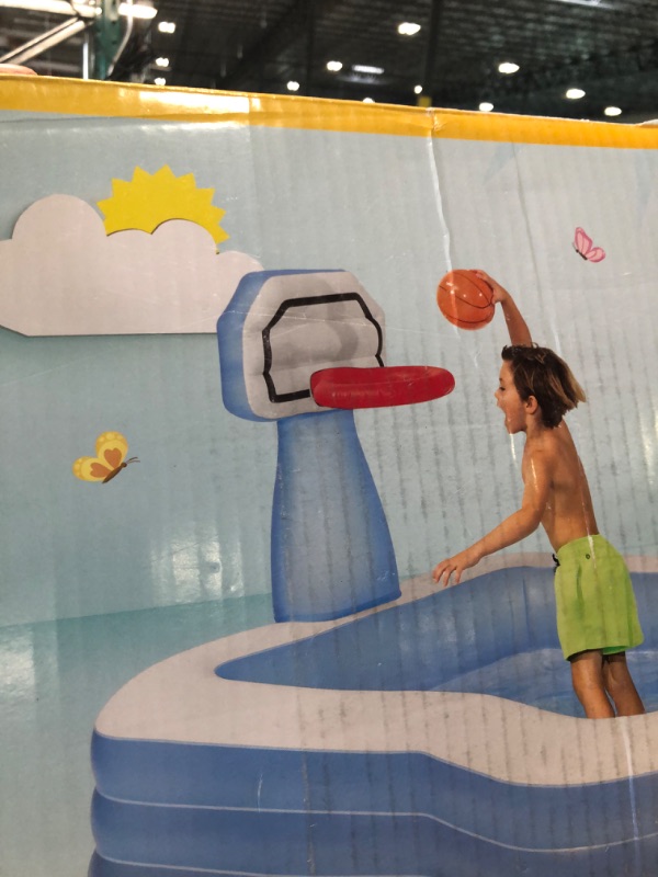 Photo 4 of Intex Shootin' Hoops Swim Center Family Pool, for Ages 3+, Multicolor