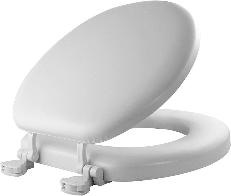 Photo 1 of Removable Soft Toilet Seat that will Never Loosen, ROUND - Premium Hinge, White