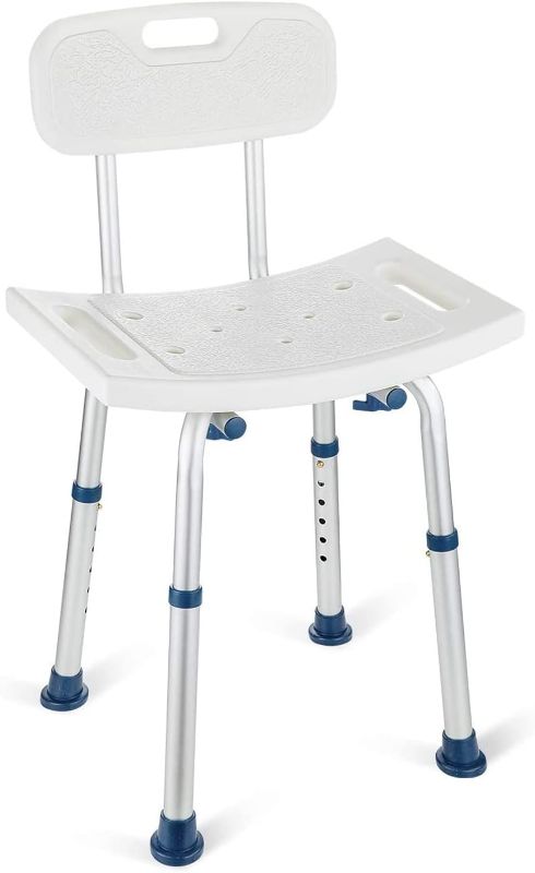 Photo 1 of GreenChief Shower Chair  - Small Shower Stool for Inside Shower, Narrow Bathtub Chair, Adjustable Shower Seat for Seniors, Elderly, Handicap, Disabled (300 LBS)