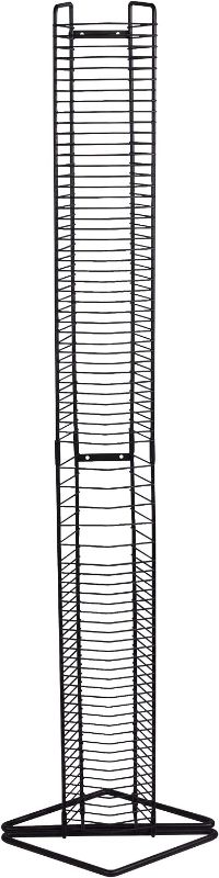 Photo 1 of Atlantic Onyx Wire CD Tower - Holds 80 CDs in Matte Black Steel, PN 1248