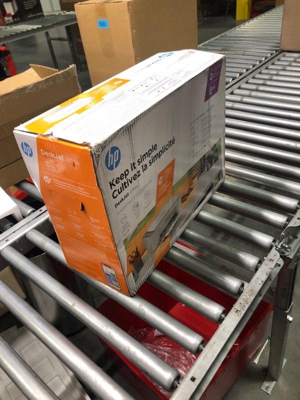 Photo 2 of HP DeskJet 2755e Wireless Color All-in-One Printer with bonus 6 months Instant Ink (26K67A), white
***Missing one of the starter ink cartridges*** 