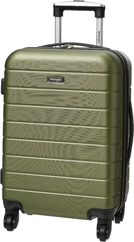 Photo 1 of Wrangler Smart Luggage Set with Cup Holder and USB Port, Olive Green, 20-Inch Carry-On
***Scratches/scuff marks***