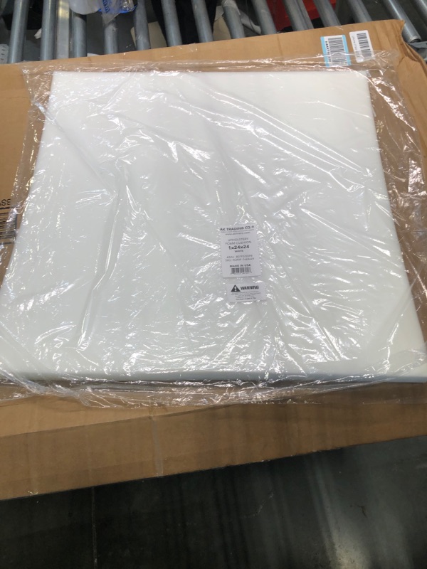 Photo 3 of AK TRADING CO. 24" W x 24" L Upholstery Foam Cushion High Density (Chair Cushion Square Foam for Dinning Chairs, Wheelchair Seat Cushion Replacement) - Made in USA (1x24x24),White High Density Foam 1" H x 24" W x 24" L