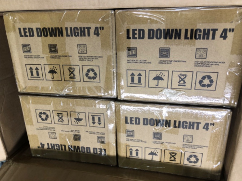 Photo 3 of 6 Pack 4 Inch 5CCT LED Can Lights with Night Light, CRI90, 850lm, 11W=80W, Baffle Trim, 2700K/3000K/3500K/4000K/5000K Selectable, Dimmable, Damp Rated Retrofit Recessed Lighting, Install in Can 5cct | 6 Pack Retrofit 4 Inch