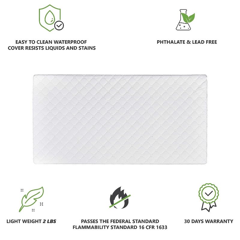 Photo 1 of Dream On Me Universal Cradle Mattress | Waterproof | 2” Fiber Core | Cradle Mattress | Greenguard Gold Certified | 36" x 18"