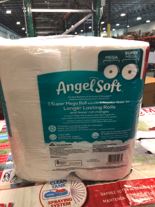 Photo 3 of Angel Soft Super Mega Toilet Paper, 6 Super Mega Rolls