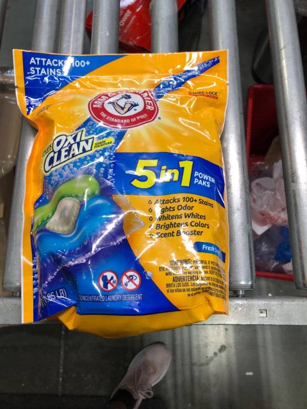 Photo 2 of Arm & Hammer Plus Oxi Clean Laundry Detergent, Fresh Scent, 42 Little Power Paks, Count 2