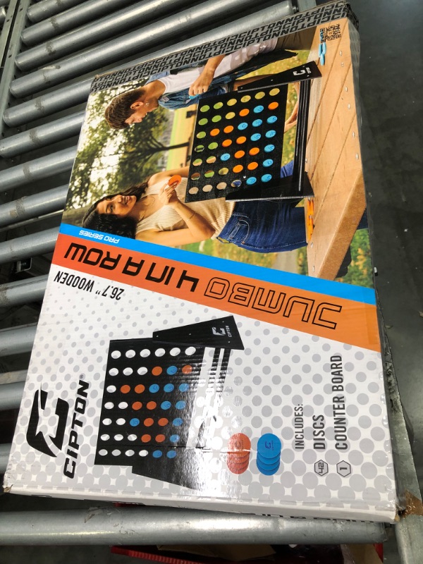 Photo 1 of Cipton Gaming 4 in a Row Jumbo Connect Set Game, Great for a Family and Friends Group Games, Connect Colors 4 Across, Includes a Full Size 29.5” Counter Board & 42 Discs, Outdoor & Indoor Games