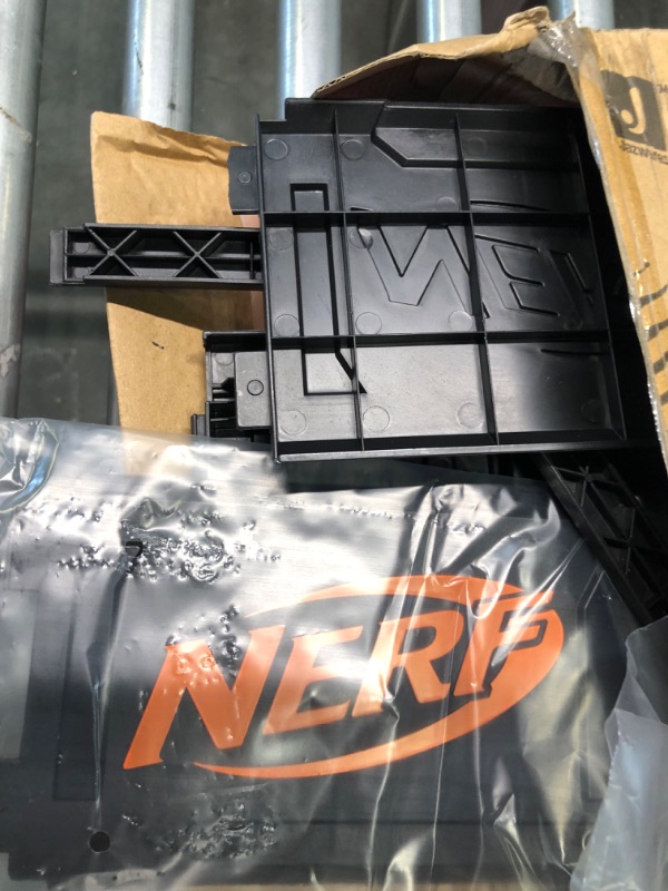 Photo 3 of NERF Elite Blaster Rack - Storage for up to Six Blasters, Including Shelving and Drawers Accessories, Orange and Black - Amazon Exclusive