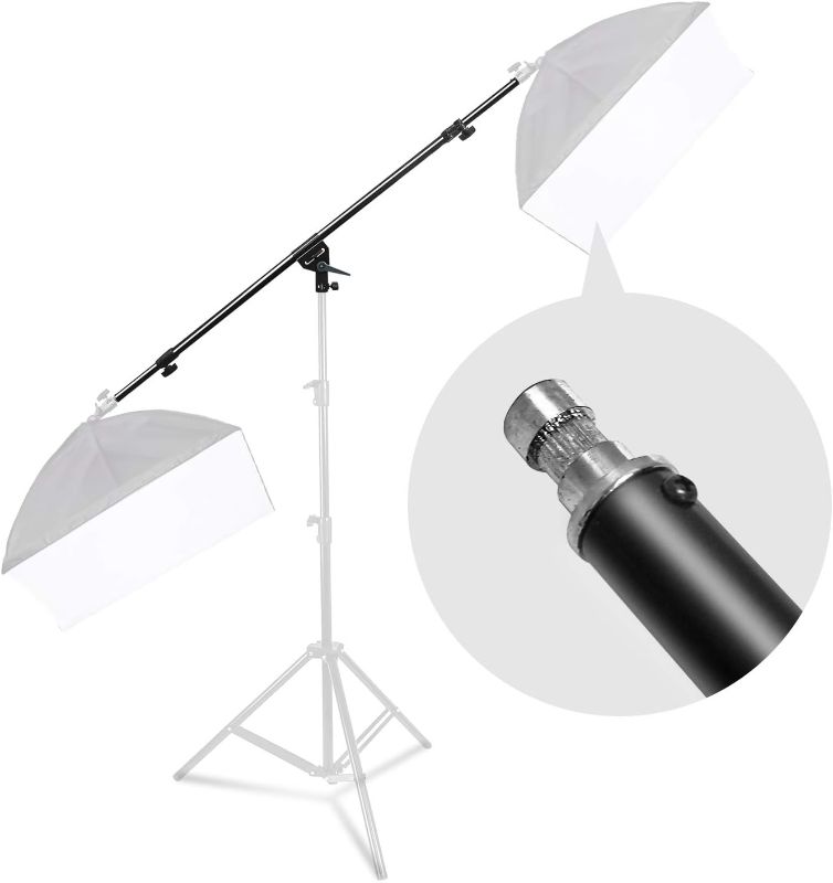 Photo 1 of S JULIUS STUDIO Video Studio Boom Lighting Max 7' Slope Bar Both Sides Standard Mounting Tips, Premium Heavy Duty Aluminum Alloy Construction, Easy to Assemble, Mounting Tip (Both Ends), JSAG638