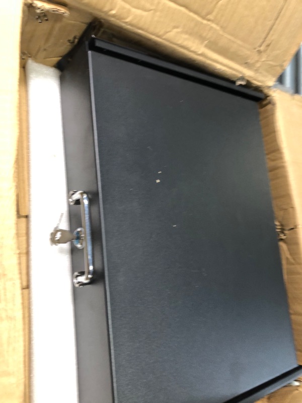 Photo 1 of QWORK Drawer Server Cabinet Case, Rack Mount Drawer, Lockable Deep Drawer with Key, for 19" Server Cabinet Case Or DJ, 2U Black Black-2U 1 Pack
