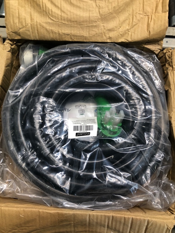 Photo 2 of RVGUARD 50 Amp 50 Foot RV Power Cord, 14-50P to SS2-50R Generator Extension Cord, Heavy Duty STW Cord with LED Power Indicator and Cord Organizer, Green, ETL Listed 50 Feet Locking Green 50 Amp