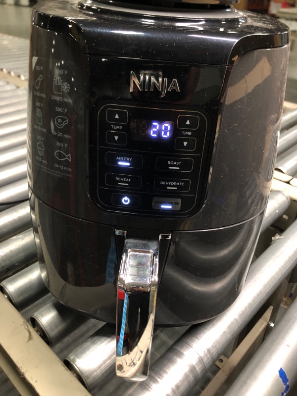 Photo 2 of Ninja AF101 Air Fryer that Crisps, Roasts, Reheats, & Dehydrates, for Quick, Easy Meals, 4 Quart Capacity, & High Gloss Finish, Grey