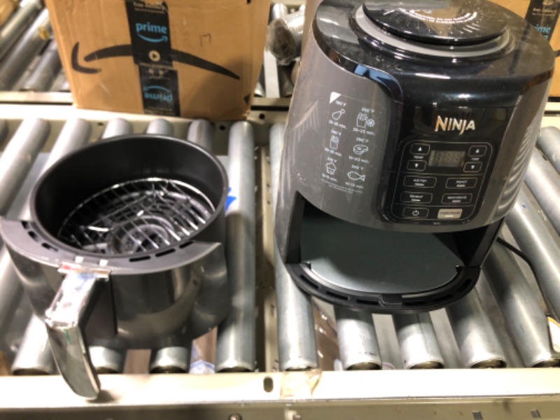 Photo 3 of Ninja AF101 Air Fryer that Crisps, Roasts, Reheats, & Dehydrates, for Quick, Easy Meals, 4 Quart Capacity, & High Gloss Finish, Grey