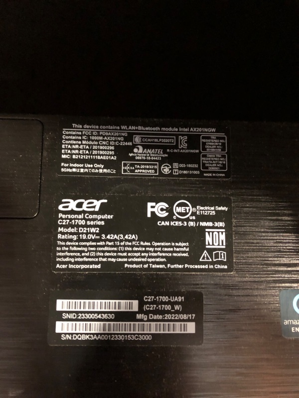 Photo 5 of Acer Aspire C27-1700-UA91 AIO Desktop | 27" Full HD IPS Display | 12th Gen Intel Core i5-1235U & Aspire C24-1700-UA91 AIO Desktop | 23.8" Full HD IPS Display | 12th Gen Intel Core i3-1215U