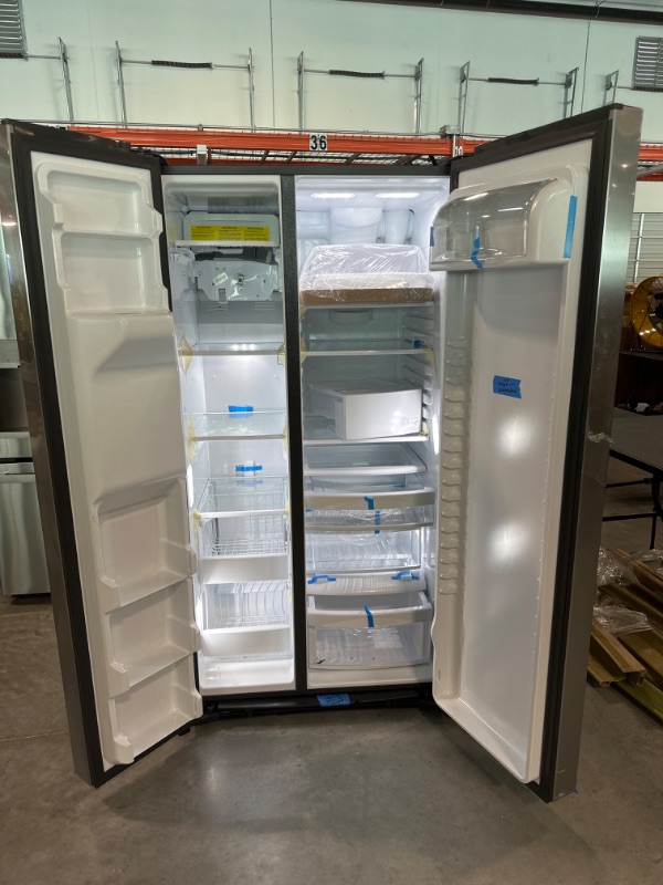 Photo 4 of GE® 25.1 Cu. Ft. Fingerprint Resistant Side-By-Side Refrigerator