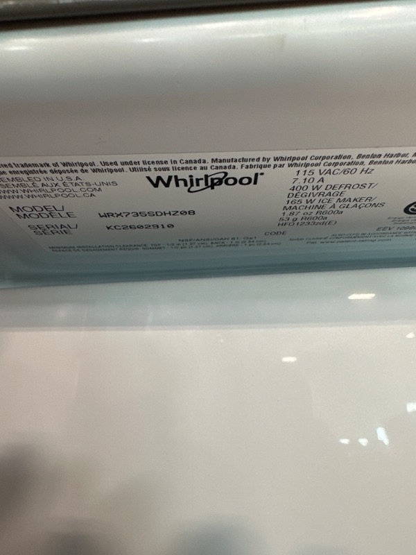 Photo 14 of 36-Inch Wide French Door Refrigerator - 25 cu. ft. Model: WRX735SDHZ