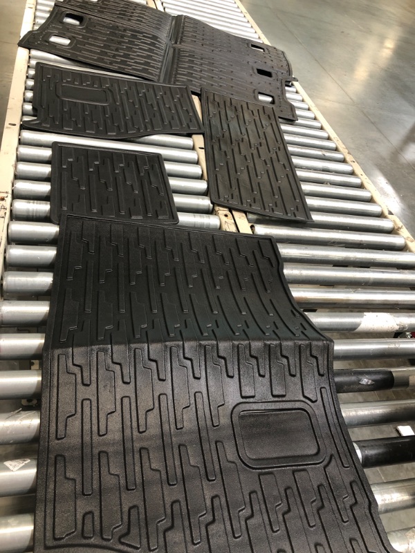 Photo 1 of JTYZSM Cargo Mat for 2018 2019 2020 2021 2022 2023 Jeep Wrangler JL Cargo Liner TPE Trunk Mat for Wrangler JL Accessories Without OEM Subwoofer(Cargo Mat+Backrest Mat) Without Subwoofer Cargo Mat+Backrest Mat
