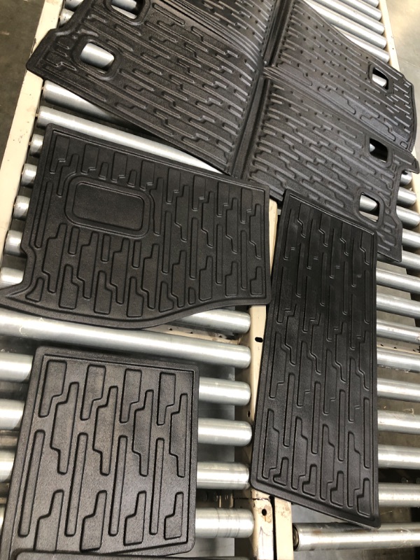 Photo 1 of JTYZSM Cargo Mat for 2018 2019 2020 2021 2022 2023 Jeep Wrangler JL Cargo Liner TPE Trunk Mat for Wrangler JL Accessories Without OEM Subwoofer(Cargo Mat+Backrest Mat) Without Subwoofer Cargo Mat+Backrest Mat