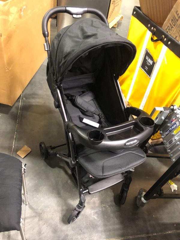 Photo 4 of Mompush Lithe V2 Lightweight Stroller + Snack Tray, Ultra-Compact Fold & Airplane Ready Travel Stroller, Near Flat Recline Seat, Cup Holder, Raincover & Travelbag Included Forest

Lightly used, Still in good condition