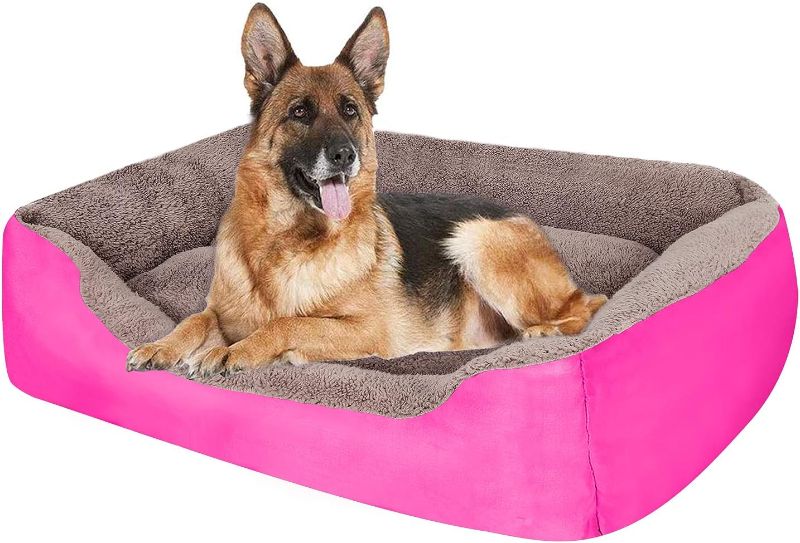 Photo 1 of  Dog Beds for Large Dogs, Rectangle Washable Dog Bed Comfortable and Breathable Pet Sofa Warming Orthopedic Dog Bed for Large Medium Dogs