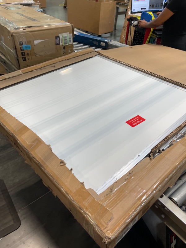 Photo 3 of 72 x 36 Large Rolling Whiteboard, Double Sided Mobile Whiteboard Magnetic White Board - 6' x 3' Giant Reversible Dry Erase Board Easel Standing Board on Wheels with Aluminum Frame and Stand 72 x 36 Fold-able