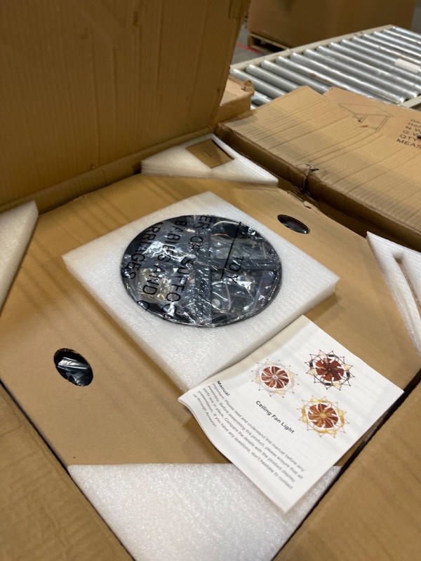 Photo 1 of DAFOLOGIA Black Low Profile Caged Ceiling Fan with Lights Remote Control, Flush Mount Modern Industrial Ceiling fans, 6 Speeds Reversible Blades, Ferris wheel style, Include Bulbs