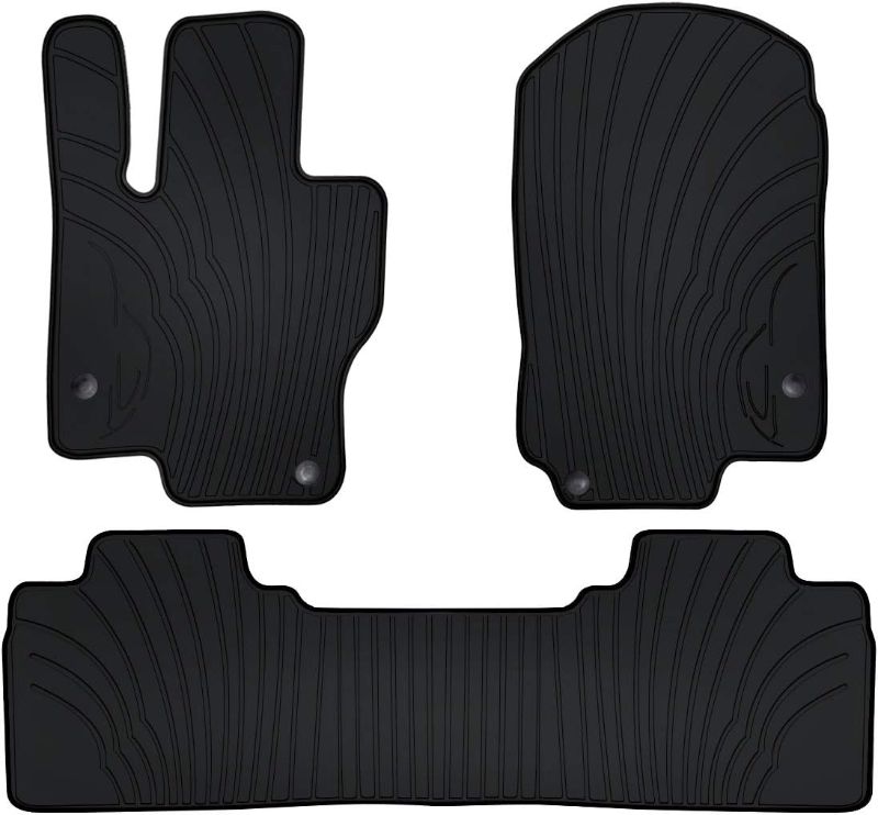 Photo 1 of San Auto Car Floor Mats for Mercedes-Benz GLE 350 450 580 5-seat 2020 2021 2022 2023 Custom Fit (NOT for Couple) Rubber Full Black Auto Floor Liners Set All Weather Protection Heavy Duty Odorless Full Black 2020-2022 Version