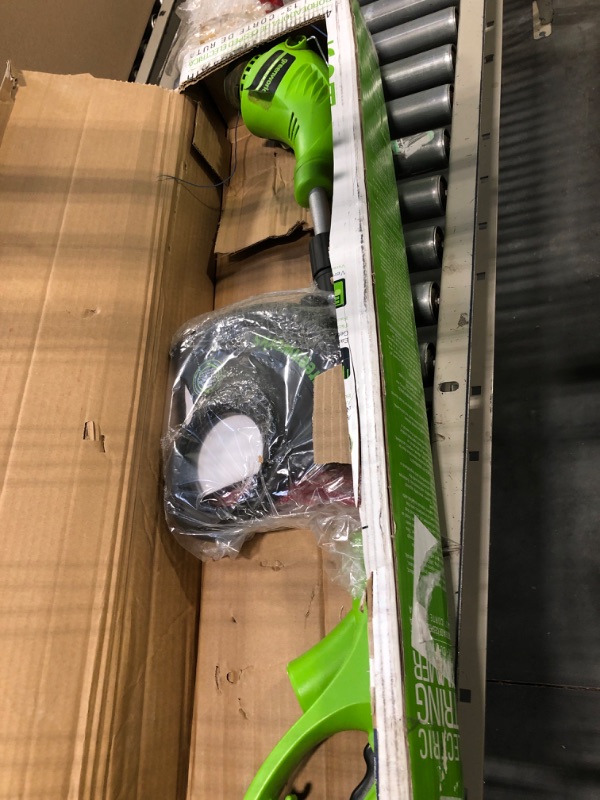 Photo 1 of Greenworks 4 Amp 13" Corded Electric String Trimmer & 0.065" 3-Pack Dual Line Replacement String Trimmer Line Spool 13" Corded Trimmer + Spools