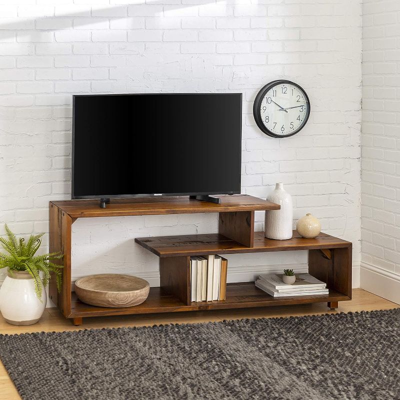 Photo 1 of 60-Inch Asymmetric Modern Solid Wood TV Stand